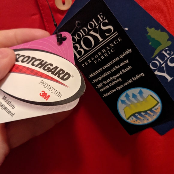 Good Ole Boys XL red moisture wicking polo shirt - Picture 5 of 7